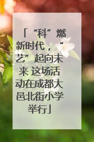 “科”燃新时代，“艺”起向未来 这场活动在成都大邑北街小学举行