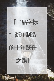 “品字标”浙江制造的十年跃升之路