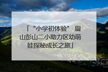 “小学初体验” 眉山彭山二小助力区幼萌娃探秘成长之旅