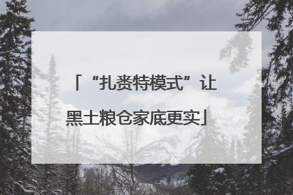 “扎赉特模式”让黑土粮仓家底更实