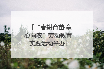 “春耕育苗·童心向农”劳动教育实践活动举办