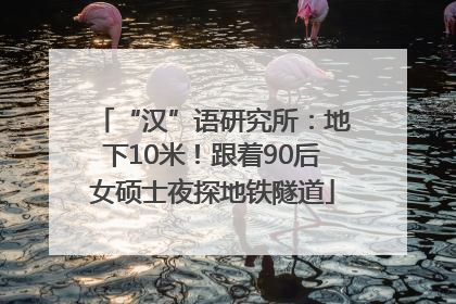 “汉”语研究所：地下10米！跟着90后女硕士夜探地铁隧道