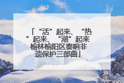 “活”起来、“热”起来、“潮”起来 榆林榆阳区奏响非遗保护三部曲