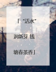 “活水”润新芽 钱塘春茶香