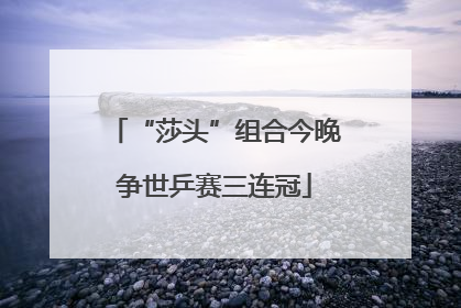 “莎头”组合今晚争世乒赛三连冠