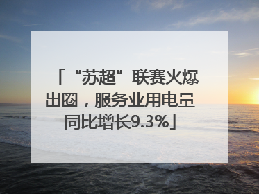 “苏超”联赛火爆出圈，服务业用电量同比增长9.3%