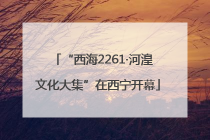 “西海2261·河湟文化大集”在西宁开幕