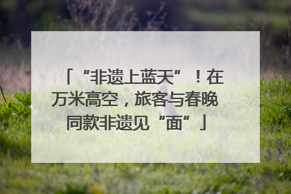 “非遗上蓝天”！在万米高空，旅客与春晚同款非遗见“面”