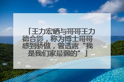 王力宏晒与哥哥王力德合影，称为博士哥哥感到骄傲，曾透露“我是我们家最弱的”