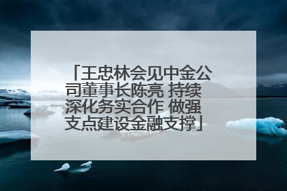 王忠林会见中金公司董事长陈亮 持续深化务实合作 做强支点建设金融支撑