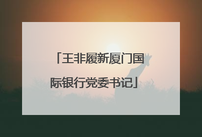 王非履新厦门国际银行党委书记