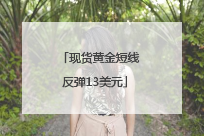 现货黄金短线反弹13美元