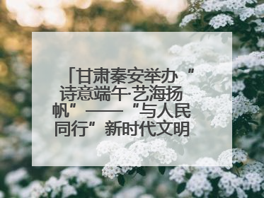 甘肃秦安举办“诗意端午·艺海扬帆”——“与人民同行”新时代文明实践文艺志愿服务活动