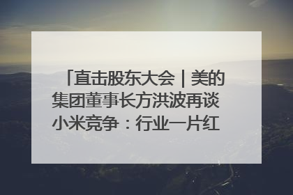 直击股东大会｜美的集团董事长方洪波再谈小米竞争：行业一片红海，打法已固定，无论谁胜都是消耗战