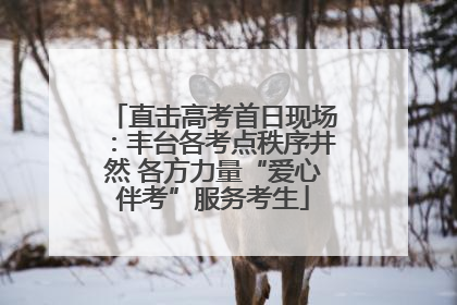 直击高考首日现场：丰台各考点秩序井然 各方力量“爱心伴考”服务考生