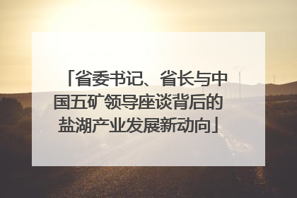省委书记、省长与中国五矿领导座谈背后的盐湖产业发展新动向