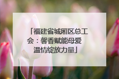 福建省城厢区总工会：馨香赋能母爱 温情绽放力量