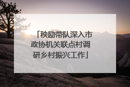 秧励带队深入市政协机关联点村调研乡村振兴工作