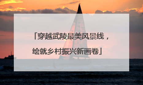 穿越武陵最美风景线，绘就乡村振兴新画卷