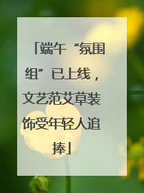 端午“氛围组”已上线，文艺范艾草装饰受年轻人追捧
