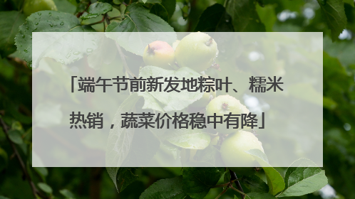 端午节前新发地粽叶、糯米热销，蔬菜价格稳中有降