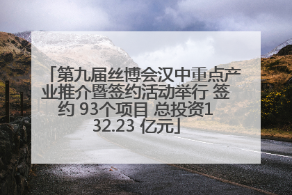 第九届丝博会汉中重点产业推介暨签约活动举行 签约 93个项目 总投资132.23 亿元