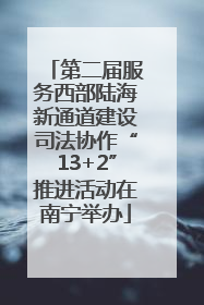 第二届服务西部陆海新通道建设司法协作“13+2”推进活动在南宁举办