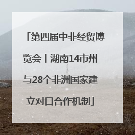 第四届中非经贸博览会丨湖南14市州与28个非洲国家建立对口合作机制