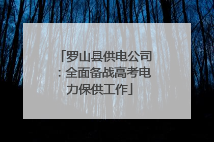 罗山县供电公司：全面备战高考电力保供工作