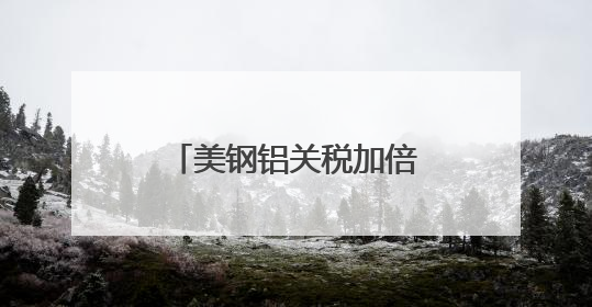 美钢铝关税加倍 多国表达反对