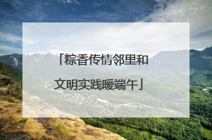 粽香传情邻里和 文明实践暖端午