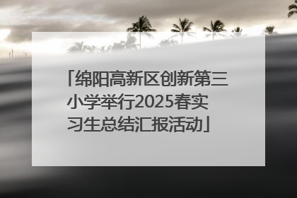 绵阳高新区创新第三小学举行2025春实习生总结汇报活动