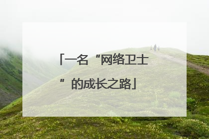 一名“网络卫士”的成长之路