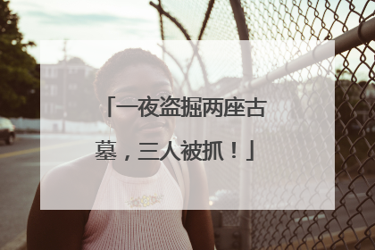 一夜盗掘两座古墓，三人被抓！