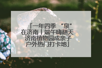 一年四季 “泉”在济南丨端午嗨翻天 济南植物园成亲子户外热门打卡地