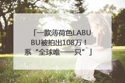 一款薄荷色LABUBU被拍出108万！系“全球唯一一只”