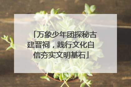 万象少年团探秘古建晋祠，践行文化自信夯实文明基石