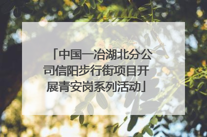 中国一冶湖北分公司信阳步行街项目开展青安岗系列活动