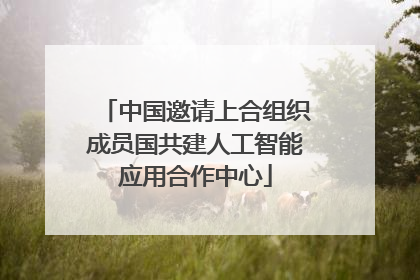 中国邀请上合组织成员国共建人工智能应用合作中心