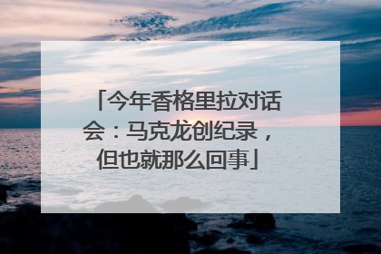 今年香格里拉对话会：马克龙创纪录，但也就那么回事