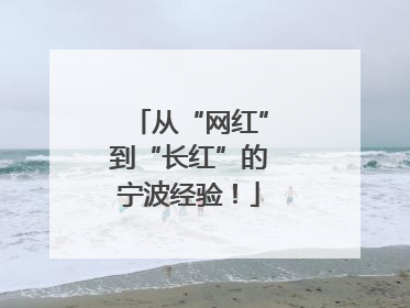 从“网红”到“长红”的宁波经验！