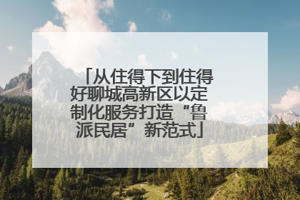 从住得下到住得好聊城高新区以定制化服务打造“鲁派民居”新范式