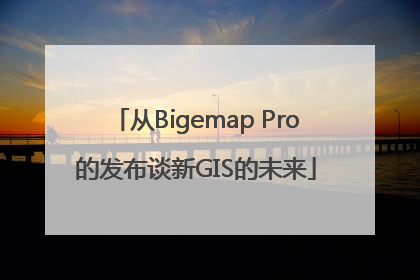 从Bigemap Pro的发布谈新GIS的未来