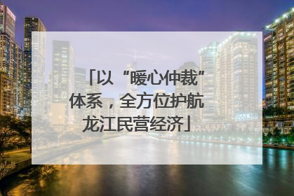 以“暖心仲裁”体系，全方位护航龙江民营经济