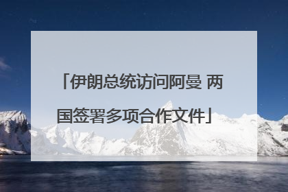 伊朗总统访问阿曼 两国签署多项合作文件