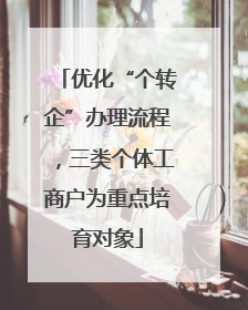 优化“个转企”办理流程，三类个体工商户为重点培育对象