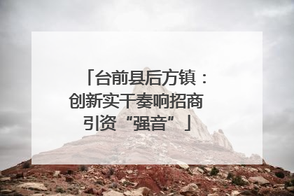 台前县后方镇：创新实干奏响招商引资“强音”