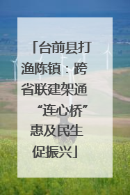 台前县打渔陈镇：跨省联建架通“连心桥” 惠及民生促振兴