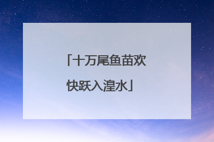 十万尾鱼苗欢快跃入湟水