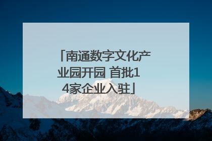 南通数字文化产业园开园 首批14家企业入驻